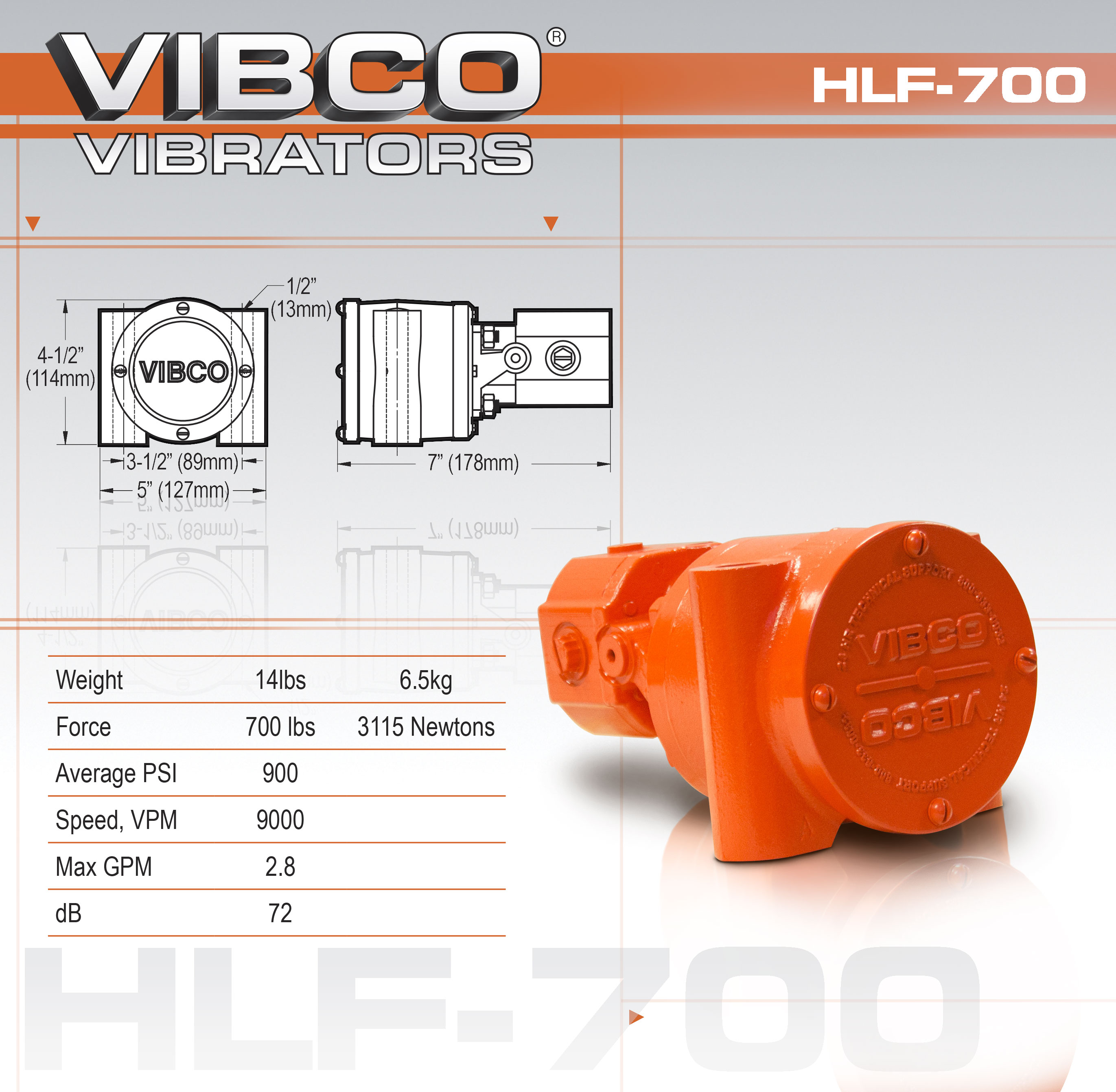 HLF700 Hydraulic Vibrator