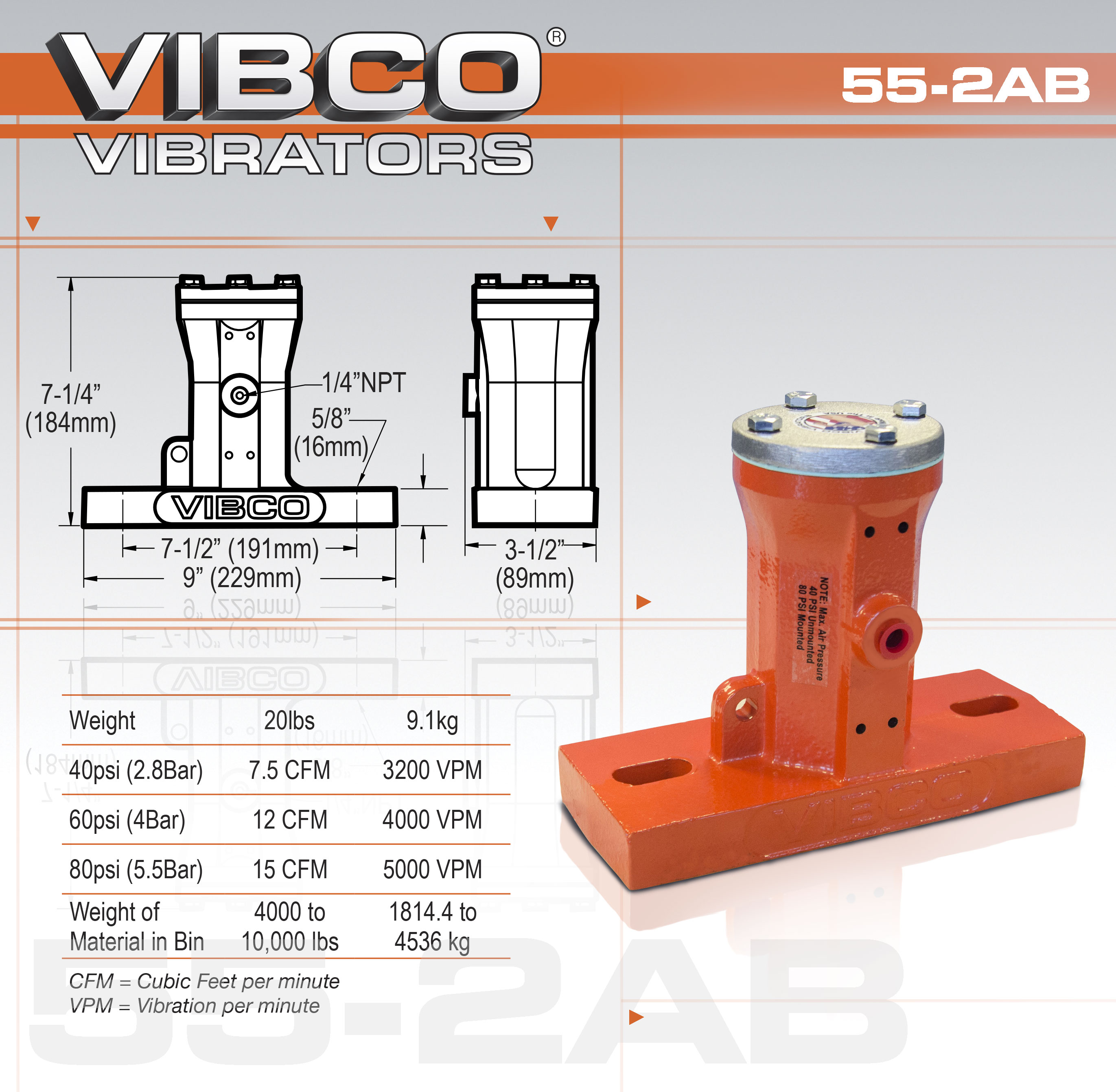 55-2AB Piston Vibrator